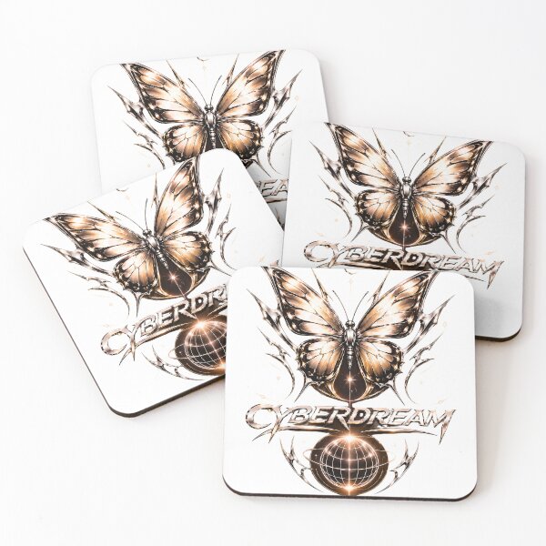 Item preview, Cyberdream Chrome Butterfly Cyberpunk Y2K Design designed and sold by Waldero.