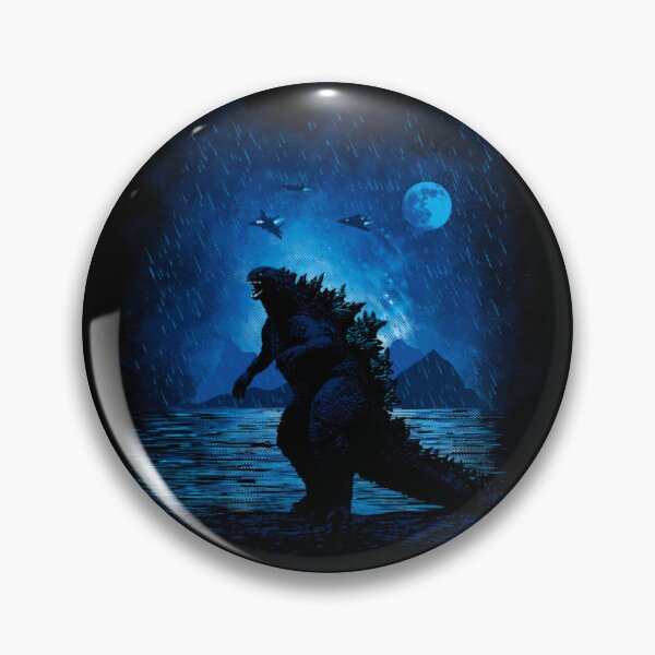 Item preview, Stormy Kaiju King - Blue Moonlight Monster Art designed and sold by MrGlayga.