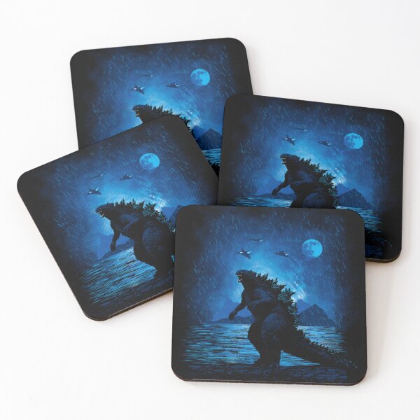 Item preview, Stormy Kaiju King - Blue Moonlight Monster Art designed and sold by MrGlayga.