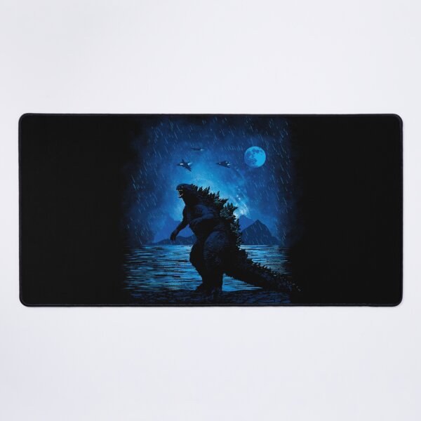 Item preview, Stormy Kaiju King - Blue Moonlight Monster Art designed and sold by MrGlayga.
