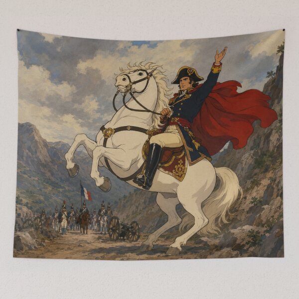 Item preview, Epic Emperor on White Horse Vintage Historical Art designed and sold by  Hollow Moon Studios..