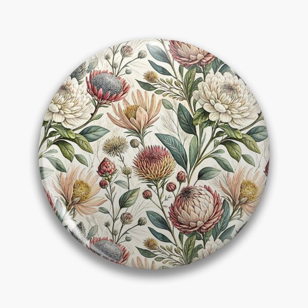 Item preview, Elegant Vintage Protea Botanical Pattern designed and sold by Storybook Botanica.