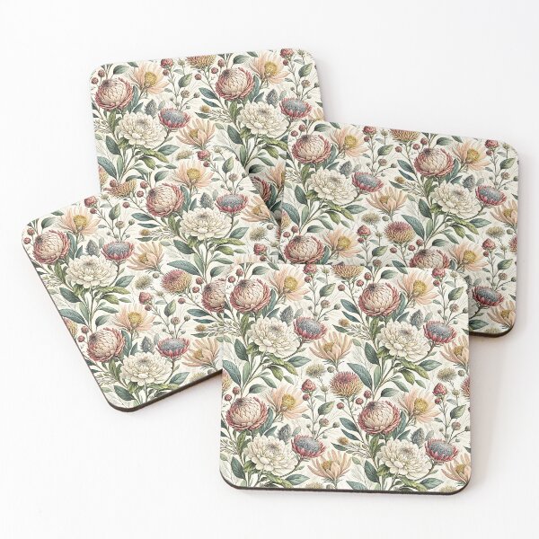 Item preview, Elegant Vintage Protea Botanical Pattern designed and sold by Storybook Botanica.