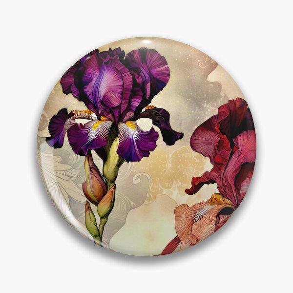 Item preview, Iris..Red and Burgundy.. designed and sold by ©Janis Zroback.