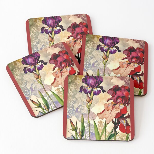 Item preview, Iris..Red and Burgundy.. designed and sold by ©Janis Zroback.