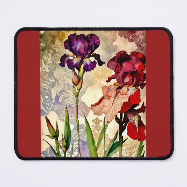Item preview, Iris..Red and Burgundy.. designed and sold by ©Janis Zroback.