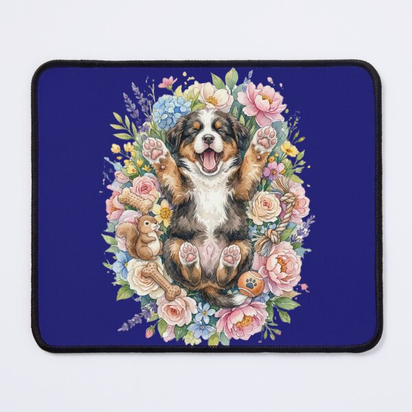 Item preview, Adorable Puppy in a Bed of Flowers and toys designed and sold by TB-73.