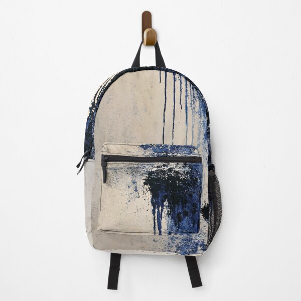 Item preview, Abstract Textured Blue Palette No. 12 - Dramatic Navy Blue Vertical Drip designed and sold by SlowRegardArt.