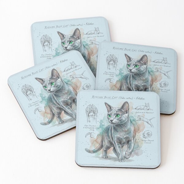 Item preview, Russian Blue Cat Anatomical Study Print designed and sold by Paolo-Bandal.
