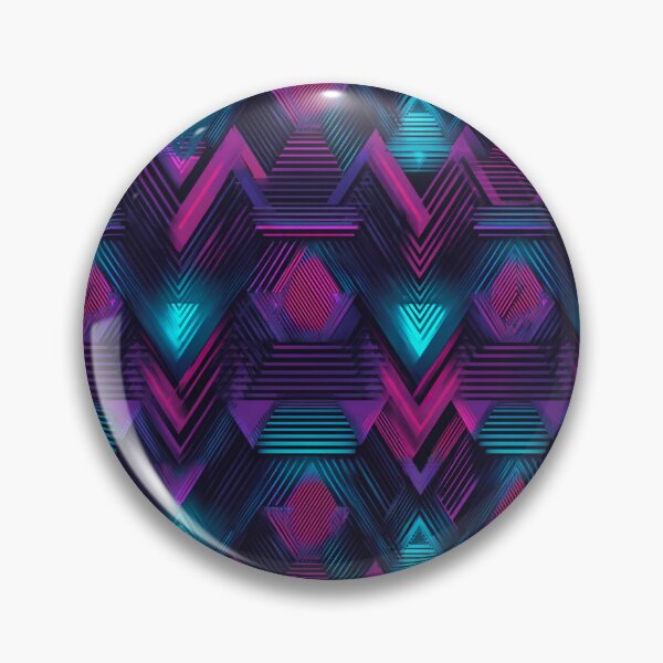 Item preview, Vibrant Geometric Abstract Neon Synthwave Pattern designed and sold by NicolasGlowArt.