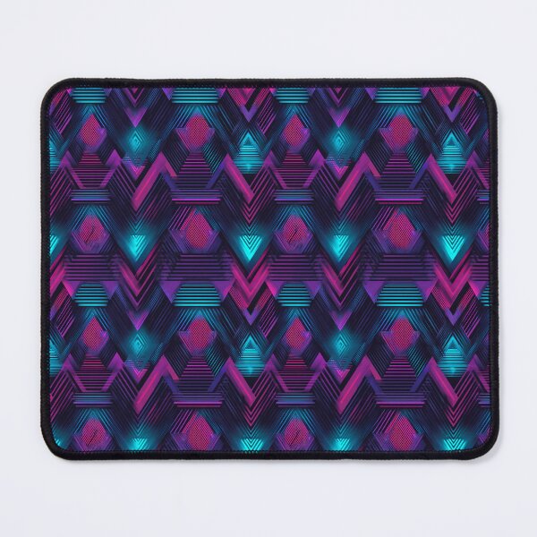Item preview, Vibrant Geometric Abstract Neon Synthwave Pattern designed and sold by NicolasGlowArt.