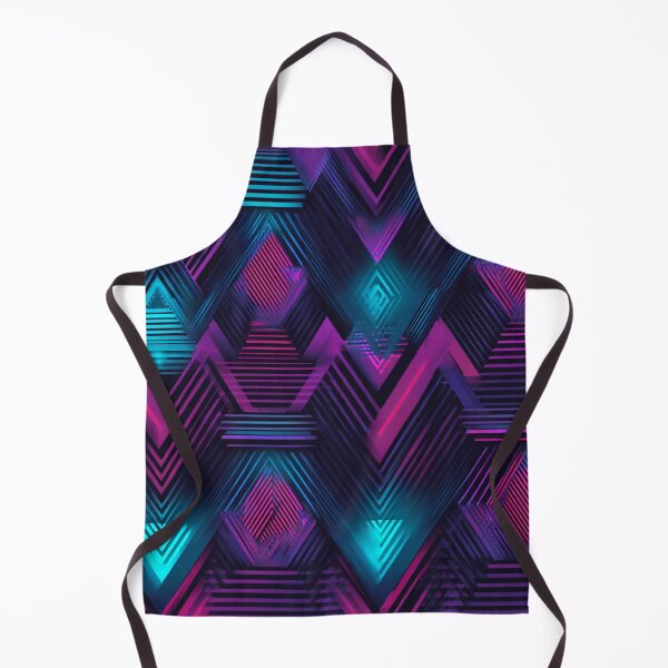 Item preview, Vibrant Geometric Abstract Neon Synthwave Pattern designed and sold by NicolasGlowArt.