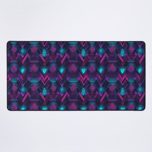 Item preview, Vibrant Geometric Abstract Neon Synthwave Pattern designed and sold by NicolasGlowArt.