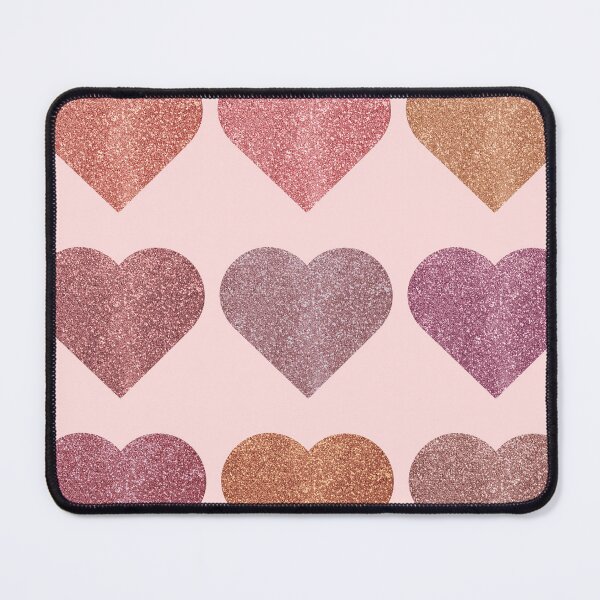 Item preview, Glitter hearts dark colors pink background designed and sold by PinkDreams-.
