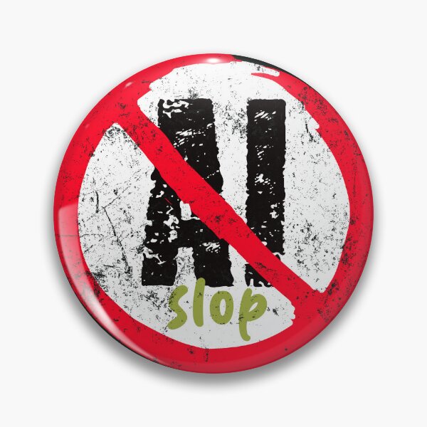 Item preview, No AI Art / Anti-AI Symbol - SLOP designed and sold by Frank J. Art.