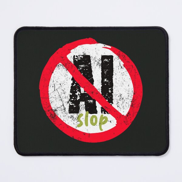 Item preview, No AI Art / Anti-AI Symbol - SLOP designed and sold by Frank J. Art.