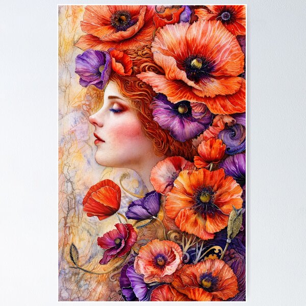 Item preview, California Poppy designed and sold by Claudia Bartoli-McKinney.