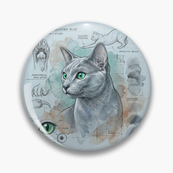 Item preview, Russian Blue Cat Anatomical Study Print designed and sold by Paolo-Bandal.
