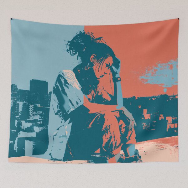 Item preview, Skyline of Quiet Defiance designed and sold by oanaunciuleanu.