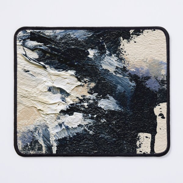 Item preview, Abstract Textured Blue Palette No. 13 - Intense Black & Deep Blue Stormy Impasto designed and sold by SlowRegardArt.