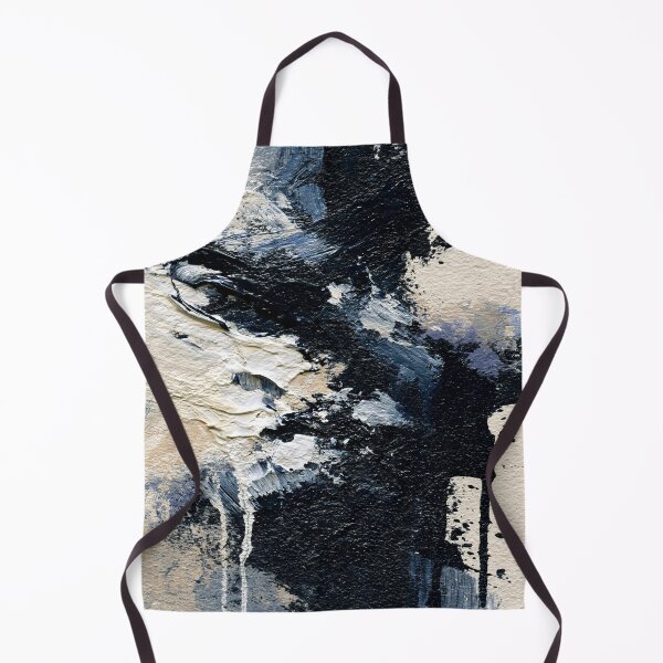 Item preview, Abstract Textured Blue Palette No. 13 - Intense Black & Deep Blue Stormy Impasto designed and sold by SlowRegardArt.