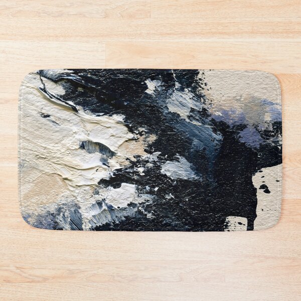 Item preview, Abstract Textured Blue Palette No. 13 - Intense Black & Deep Blue Stormy Impasto designed and sold by SlowRegardArt.