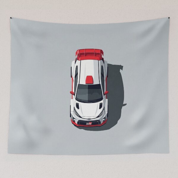 Item preview, Toyota GR Yaris Gazoo Racing Edition Top View Vector Art designed and sold by Motorline44.