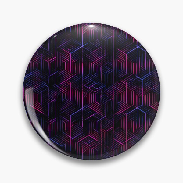 Item preview, Synthwave Neon Geometric Grid Abstract Pattern designed and sold by NicolasGlowArt.