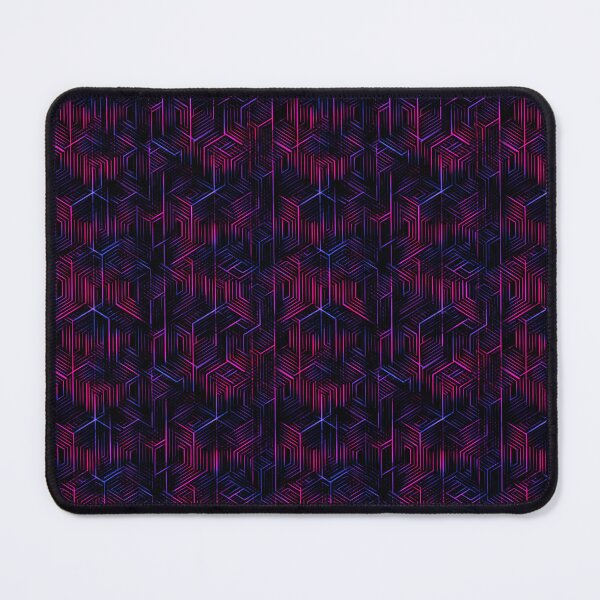 Item preview, Synthwave Neon Geometric Grid Abstract Pattern designed and sold by NicolasGlowArt.