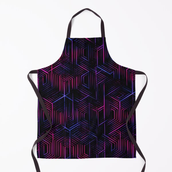 Item preview, Synthwave Neon Geometric Grid Abstract Pattern designed and sold by NicolasGlowArt.