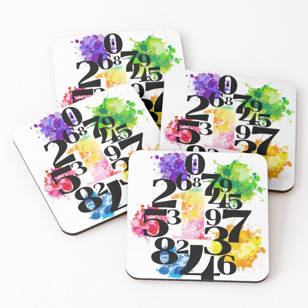 Item preview, Colorful Splash Numbers Pop Art Design designed and sold by HEROHIRO.