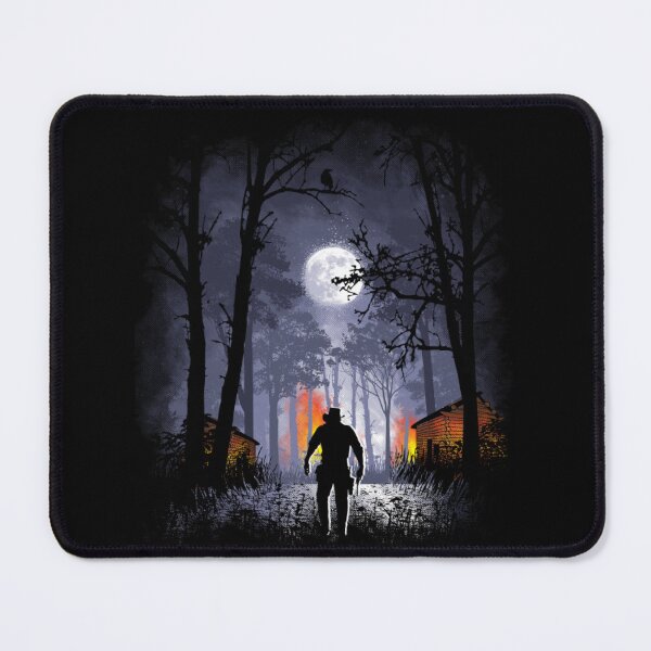 Item preview, Wild West Midnight - Cowboy Campfire Silhouette Art designed and sold by MrGlayga.