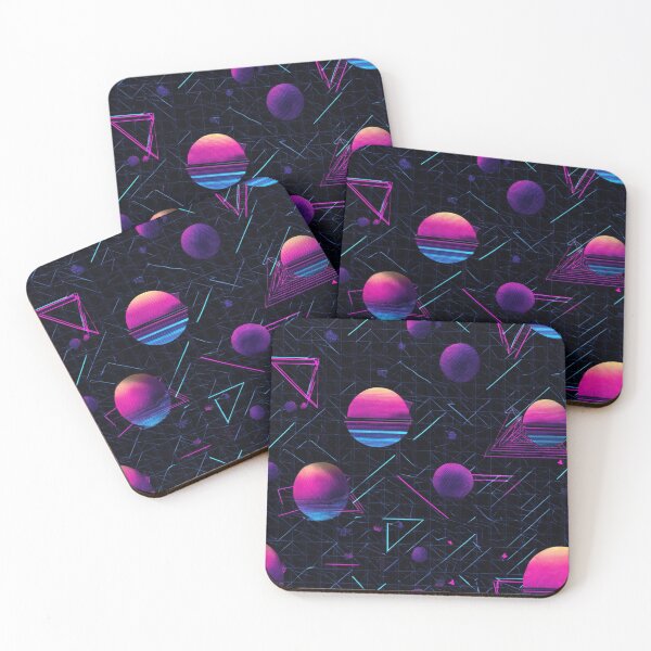 Item preview, Retro Synthwave 80s Grid Geometric Pattern Art designed and sold by NicolasGlowArt.