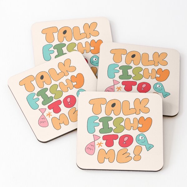 Item preview, Talk Fishy To Me (Creme) designed and sold by yellowflowerhut.