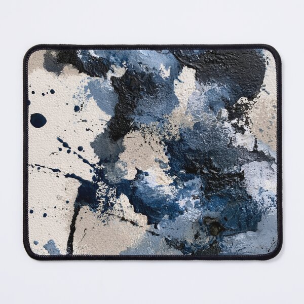 Item preview, Abstract Textured Blue Palette No. 14 - Chaotic Blue & Black Fluid Explosion designed and sold by SlowRegardArt.