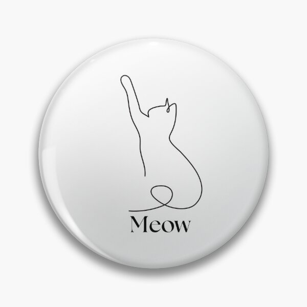 Item preview, Minimalist Cat Line Art Meow One Line Drawing designed and sold by ShaderShirts.