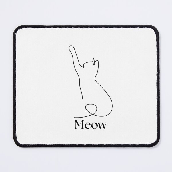 Item preview, Minimalist Cat Line Art Meow One Line Drawing designed and sold by ShaderShirts.
