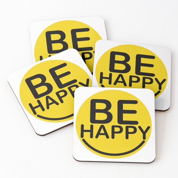 Item preview, Be Happy Smiley Face Yellow Bold Type T-Shirt Hats designed and sold by Rolographics1.