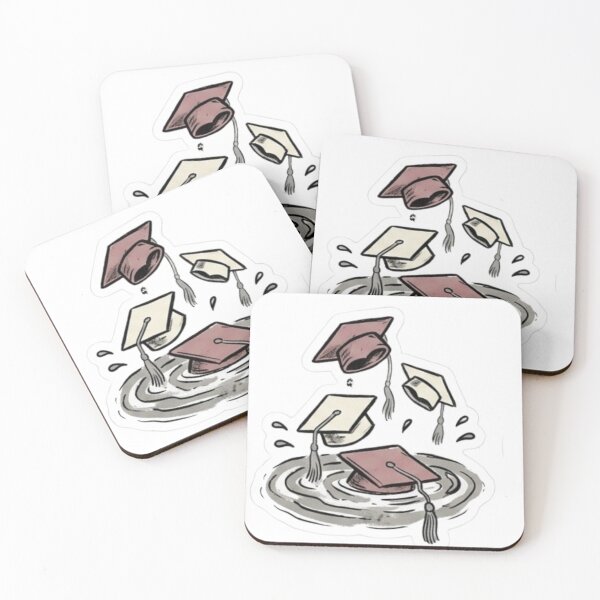 Item preview, Drowning Graduation Caps Sticke designed and sold by uglyAFstickers.