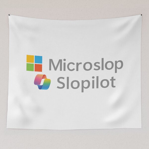 Item preview, Microslop Slopilot Corporate AI Bloatware AI Slop T-Shirt designed and sold by thegreat-batsby.
