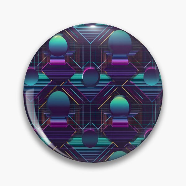 Item preview, Retro 80s Synthwave Grid Neon Pattern designed and sold by NicolasGlowArt.
