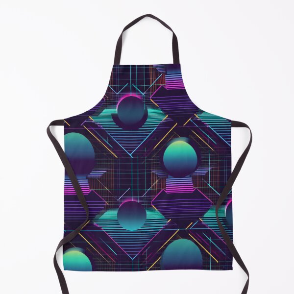 Item preview, Retro 80s Synthwave Grid Neon Pattern designed and sold by NicolasGlowArt.