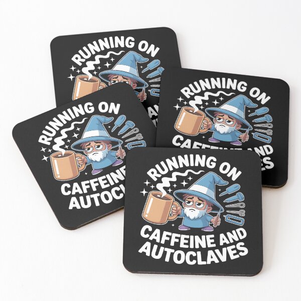 Item preview, Running On Caffeine And Autoclaves Wizard Sterile Processing Technician designed and sold by Fitswear.