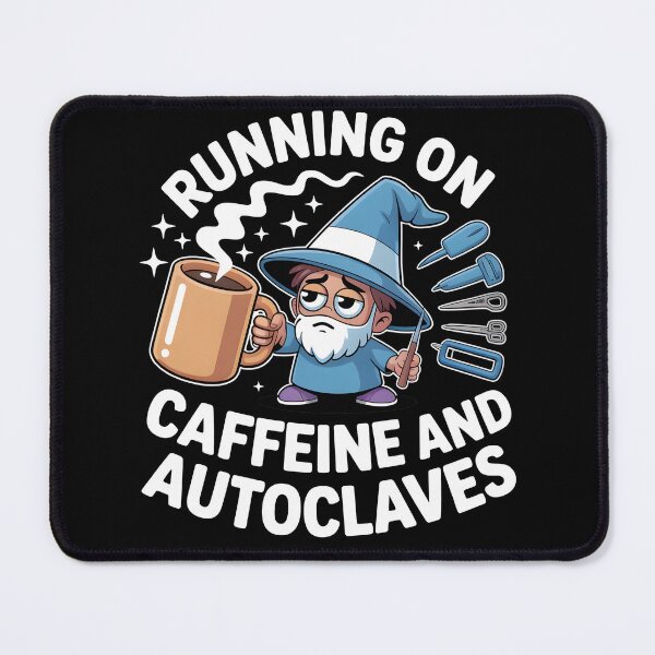 Item preview, Running On Caffeine And Autoclaves Wizard Sterile Processing Technician designed and sold by Fitswear.