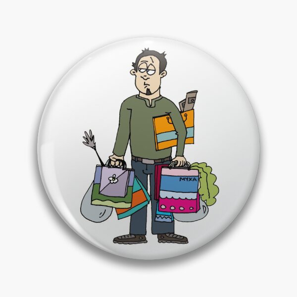 Item preview, Therapy Overload – Funny Tired Man Shopping Meme Art designed and sold by MyxaART.