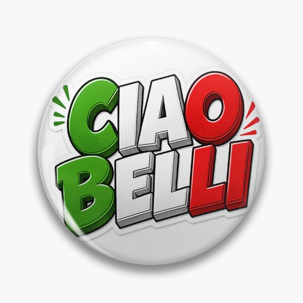 Item preview, CIAO BELLI – Italian Flag Pop Art T‑Shirt Design designed and sold by stickyverselab.