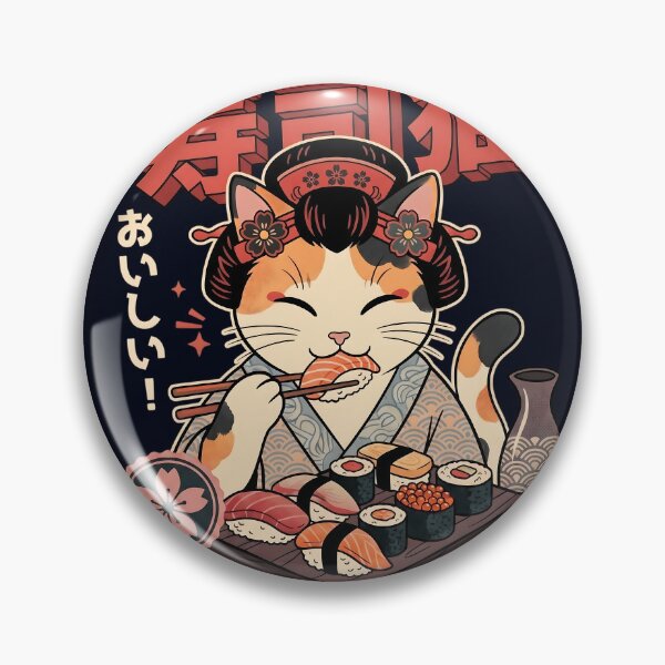 Artikelvorschau, Kawaii Geisha Neko Sushi – traditioneller japanischer Stil entworfen und verkauft von CuteKats.