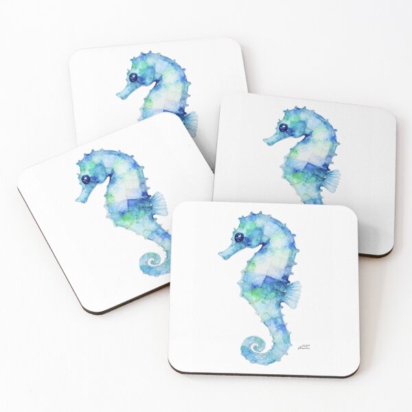 Item preview, Watercolor Blue Seahorse designed and sold by CAC Graphics.