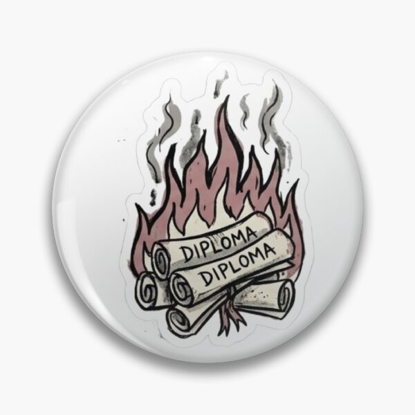 Item preview, Diplomas On Fire Dark Humor Sticker designed and sold by uglyAFstickers.
