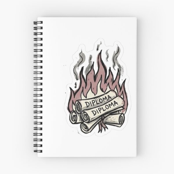 Item preview, Diplomas On Fire Dark Humor Sticker designed and sold by uglyAFstickers.